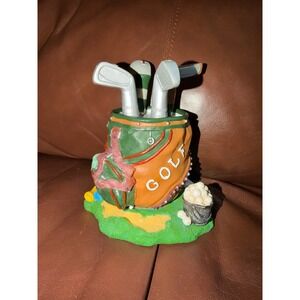 Supreme Golf Bag Cheese Spreader Set 4 Stainless Steel Golf Club Knives Resin